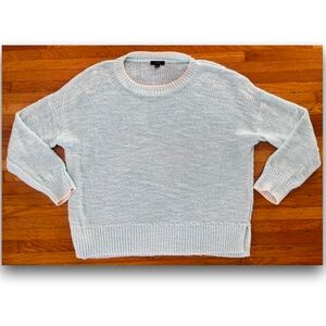 J. Crew Mint Green Open Weave Loose Fit Sweater • XL